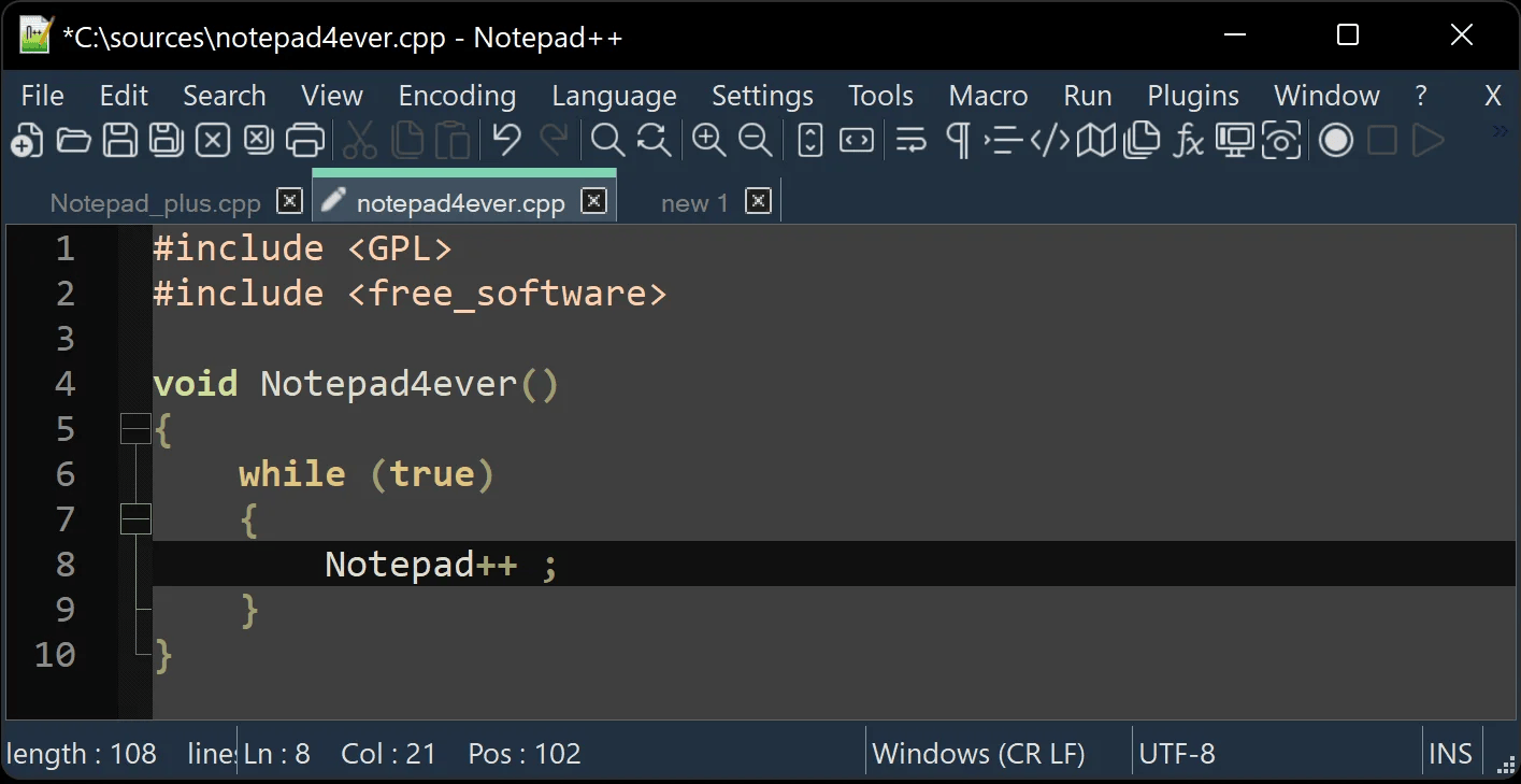 Notepad++官网下载,免费开源文本编辑器,本站直接安装