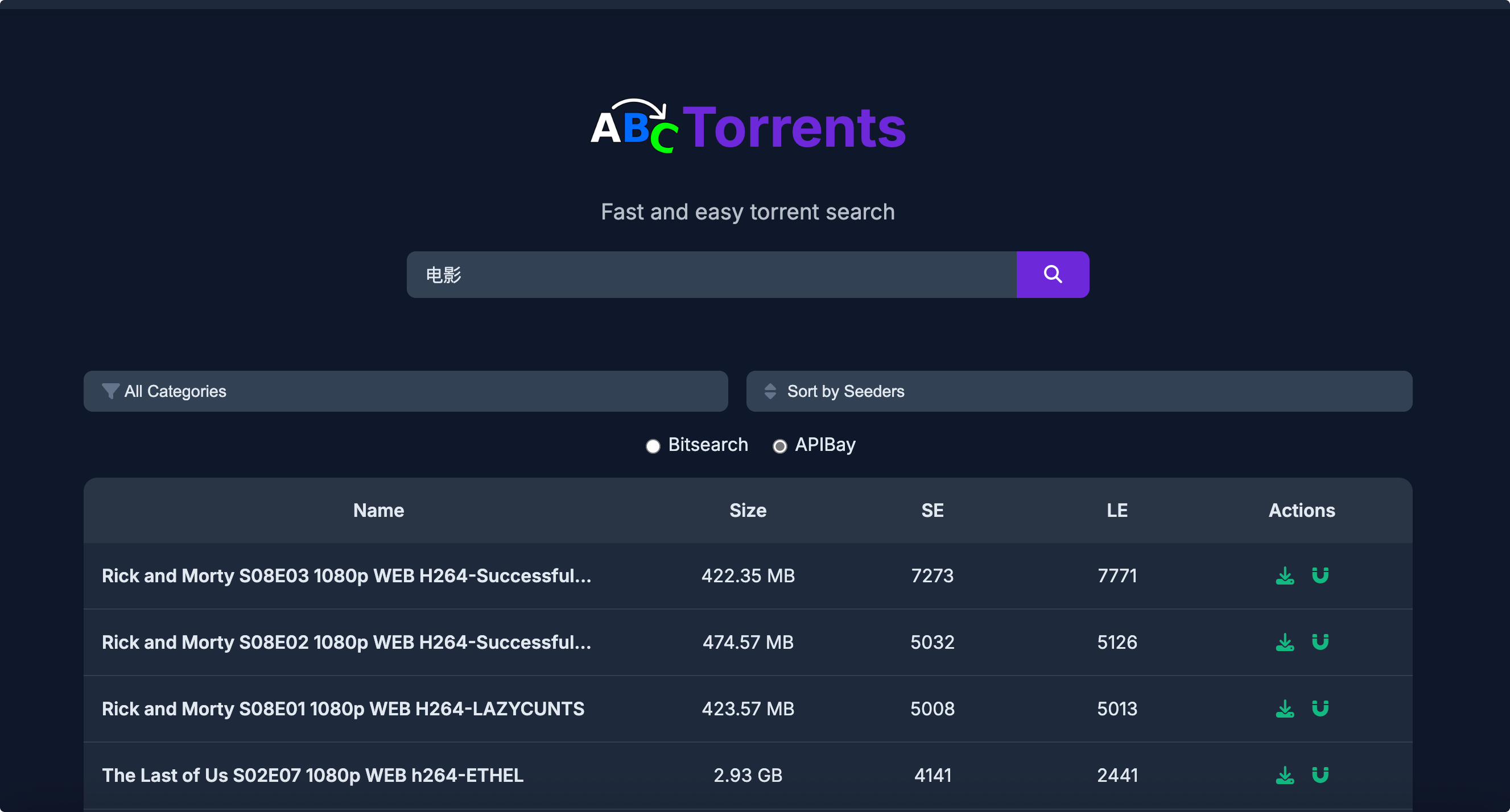 ABCTorrents:丰富的磁力资源网站