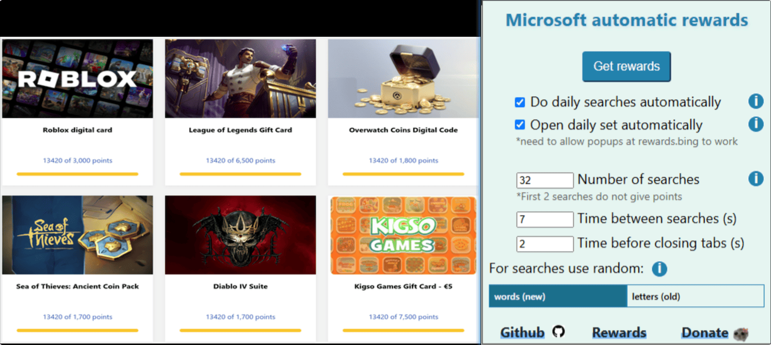Microsoft Automatic Rewards:浏览器扩展,每天自动赚取Microsoft 奖励积分