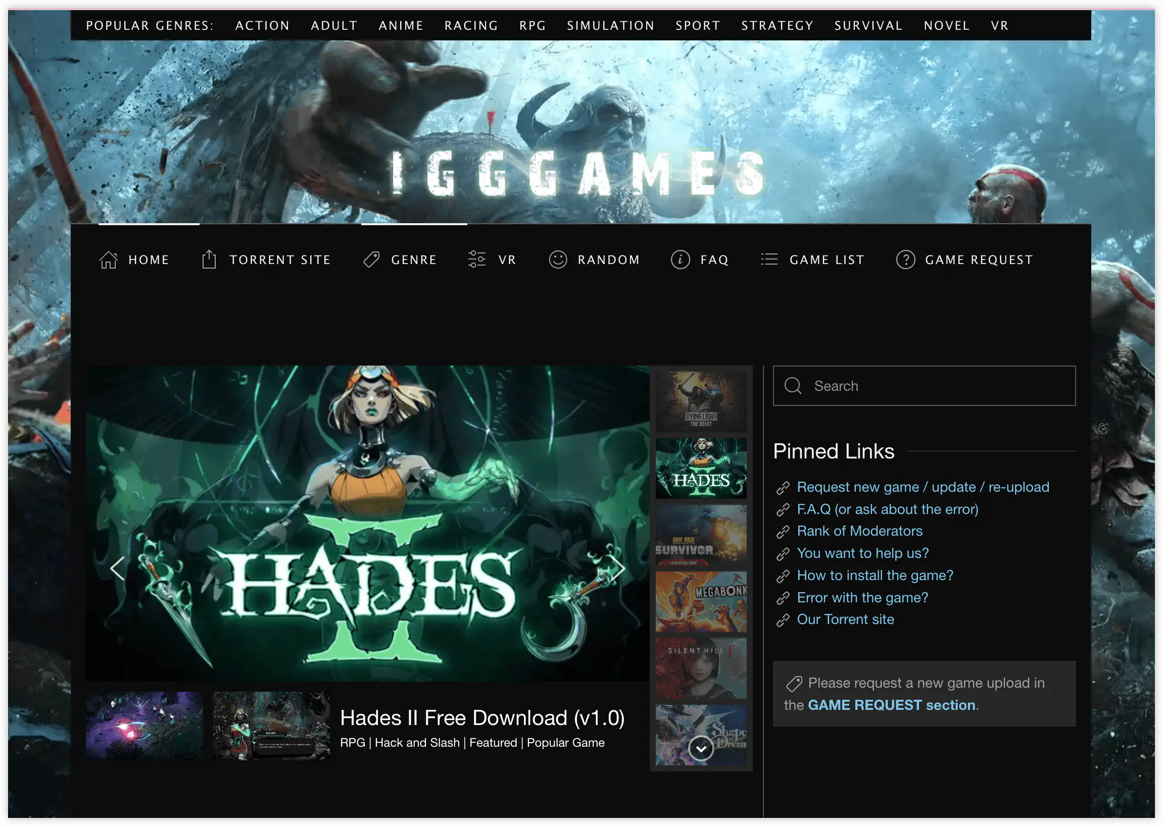 IGG Games:国外破解游戏资源下载站,各种类型电脑PC游戏,还有VR游戏