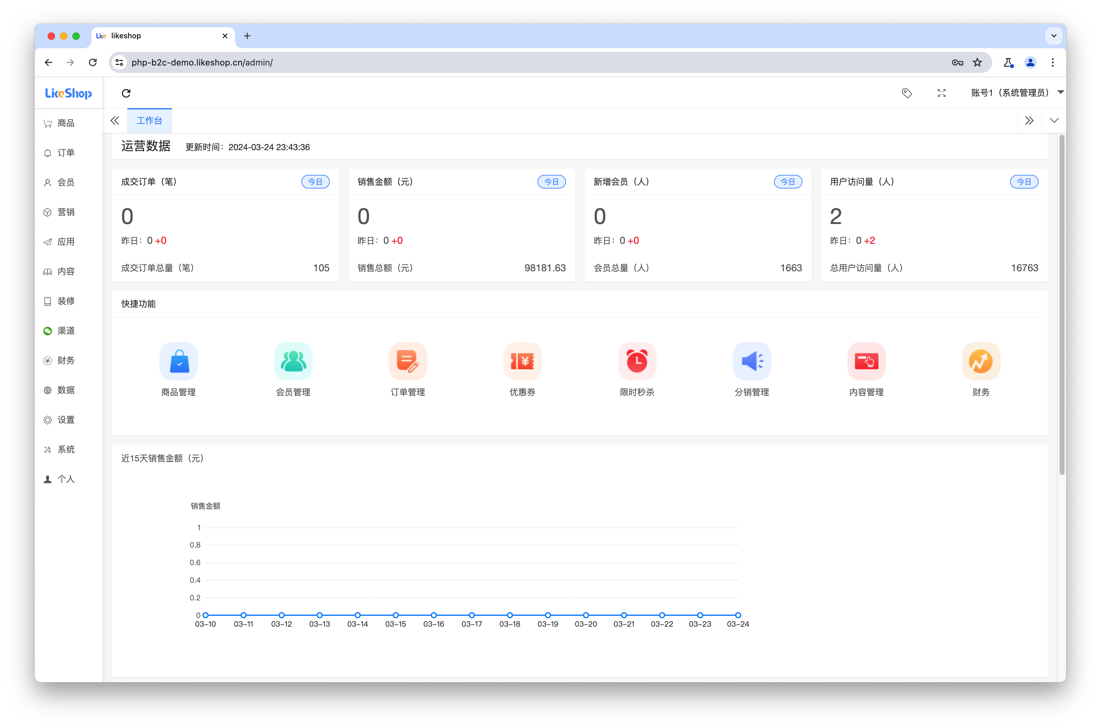 likeshop:开源免费商用电商系统,PC商城、H5商城、小程序商城、安卓APP商城、苹果APP商城,免费商用