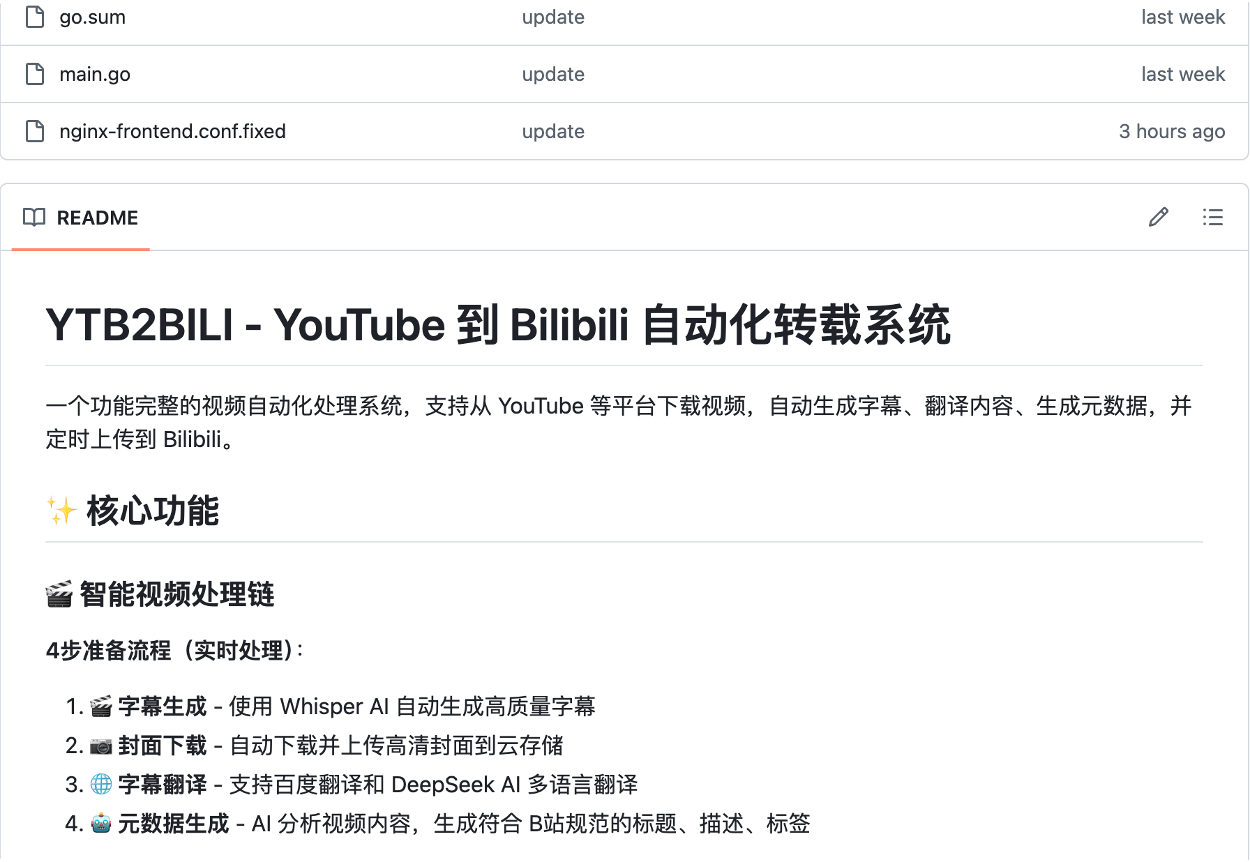 YTB2BILI : 下载YouTube视频自动化处理上传到 Bilibili