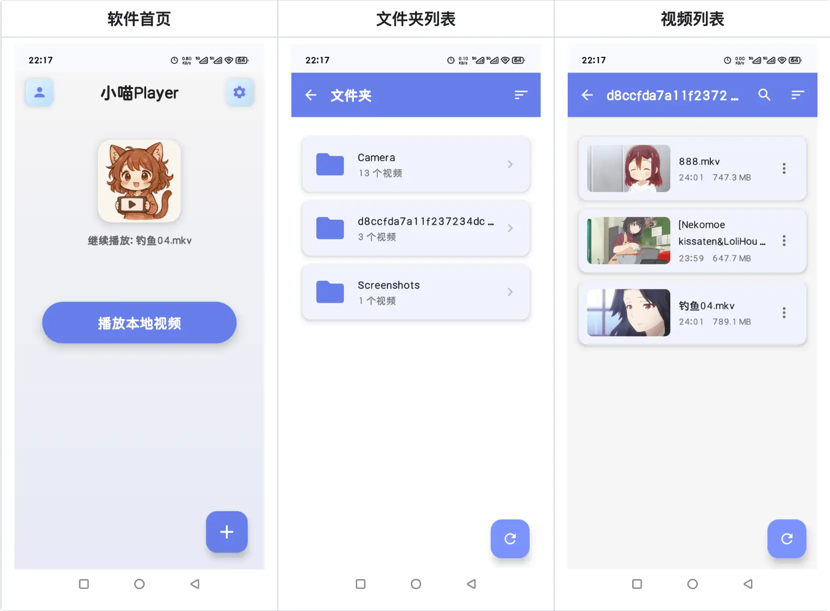 小喵player :专为动漫爱好者打造的本地动漫视频实时超分播放器,适用于安卓用户